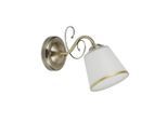 Möbelix , Weiß, Bronzefarben , Metall , 12x20x26 cm , RoHS, Europäischer Sicherheitsstandard , Beleuchtung, Innenleuchten, Wandleuchten, Wandleuchten
