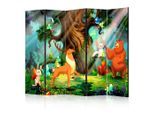 artgeist , Mehrfarbig , Holz, Textil , Kiefer , massiv , Kinder , 225x172x3 cm , Motiv auf Vorder- und Rückseite , Kleinmöbel, Paravents