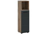 Midischrank Ice Schwarz/Eiche dunkel