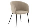 Livetastic , Schwarz, Beige , Metall, Textil , 55x78x55 cm ,