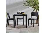 Ambia Garden Gartentisch, Anthrazit, Kunststoff, rechteckig, 65x72x78 cm, Made in Italy, Gartenmöbel, Gartentische, Gartentische