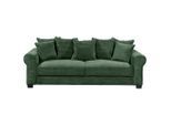 Hom`in Schlafsofa, Dunkelgrün, Kunststoff, 2-Sitzer, Füllung: Polyester, 247x95x125 cm, Stoffauswahl, Liegefunktion, Rücken echt, Wohnzimmer, Sofas & Couches, Schlafsofas, Schlafsofas mit Bettkasten