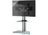 VCM TV Standfuß mit Zwischenboden 32-70 Zoll VESA max. 600x400 bis 30 kg Fernseh Ständer aus Alu TV Bodenständer Maße ca. H. 111 x B. 80 x T 40 cm Fernsehstand Zental