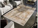 Teppich OCI DIE TEPPICHMARKE "BESTELLER CAVA", beige, mix, B:120cm H:8mm L:180cm, Viskose, Teppiche, Teppich, Glanz Viskose, mit Fransen, Hoch Tief Struktur, Vintage, Wohnzimmer
