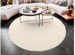 Hochflor-Teppich OCI DIE TEPPICHMARKE "Soft Dream", beige (creme), H:30mm Ø:200cm, Kunstfaser, Teppiche, weich durch Microfaser, Shaggy, Langflor, Wohnzimmer
