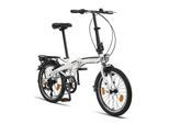 Licorne Bike Conseres Premium Falt Bike in 20 Zoll - Fahrrad für Herren, Jungen, Mädchen und Damen - Shimano 6 Gang-Schaltung - Hollandfahrrad Zoll:20;Farbe:Weiß/Schwarz
