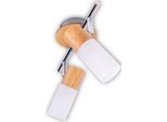 NÄVE Deckenspot "Todtnau", beige (natur), 2, Ø 5cm H: 5cm, 1 Stk., Leuchten, E14 max. 5W, Holzart: Gummibaum, Farbe: weiß, natur, Deckenspot