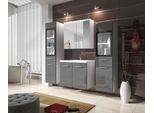 Badmöbel-Set 5-tlg. Madrit mit LED ca. 120 cm Weiß/Grau