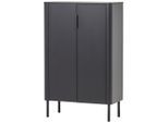 Livetastic , Schwarz , Holz , Kiefer , 2 Fächer , 85x135x39 cm , stehend ,