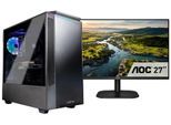 CAPTIVA Business-PC-Komplettsystem "Power Starter I75-135 TFT Bundle", Energieeffizienz: E, schwarz, ohne Betriebssystem, 16 GB RAM 1.000 GB SSD, Computer_Komplettsysteme, Business-PC-Komplettsystem