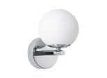 PAULMANN LED Wandleuchte "Selection Bathroom Gove IP44 5W 3000K Satin, Glas/Metall", weiß (chromfarben, weiß), 1, H: 18,5cm, 1 Stk., Leuchten, LED Wandleuchte