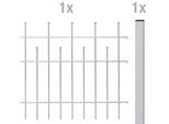 Metallzaun ALBERTS "Anbauset Madrid", silber (silberfarben), H:73,5cm, Stahl, Zaunelemente, Metallzaun, Höhe: 49,5, 73,5 und 98,5 cm, Breite: 200 cm, zum Einbetonieren