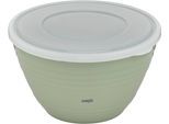 Rührschüssel EMSA "Emsa Prep&Bake Kunststoff-Rührschüssel", grün, H:12,6cm Ø:22cm, Kunststoff, Schüsseln, Rührschüssel, Deckel, rutschfester Boden, Ausgießlippe, spülmaschinenfest