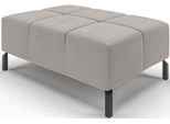 Hockerbank HOME AFFAIRE "Ancona New", grau (hellgrau), B:107cm H:43cm T:71cm, 100% Polyester, Hocker, Hockerbank, passend zum Ecksofa, auch in Easy care-Bezug + Cord