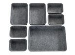 Organizer WENKO, schwarz, B:28,5cm H:5cm T:20cm, Filz, Aufbewahrungsboxen, Organizer, Aufbewahrungsboxen für Schubladen, 3 Größen, recycelter Polyesterfilz