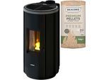 Pelletofen FREEPOINT "Chrome 7", schwarz, Kaminöfen, Pelletofen