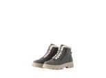 TOM TAILOR Damen Gefütterte Stiefel mit Fellimitat, grau, Uni, Gr. 38