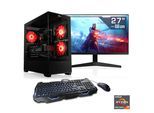 CSL Gaming-PC-Komplettsystem "AeroVision V24365", Energieeffizienz: E, schwarz, Microsoft Windows 11 Home (64 Bit), 32 GB RAM 1.000 GB SSD, Computer_Komplettsysteme, Gaming-PC-Komplettsystem