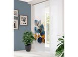 Schiebegardine HOME IN GREEN "THALIN" Gr. 1, blau, B:60cm H:245cm, Polyester, Gardinen, Schiebegardine, Bambusoptik, recycelt, Digitaldruck