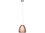 BRILLIANT Pendelleuchte "Relax", braun (bronze, chrom), 1, Ø 30cm H: 130cm, 1 Stk., Leuchten, Hängelampe 30cm bronze/chrom, Pendelleuchte