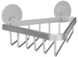 Duschkorb KLEINE WOLKE "Rocco", grau (aluminiumfarben), B:25,4cm H:4,5cm T:13,5cm, Aluminium, Aufbewahrungsboxen, Duschkorb, BxTxH: 25,4x13,5x4,5 cm, Aluminium
