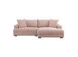Möbelix , Rosa , Textil , L-Form , 265x180 cm , Made in Europe ,