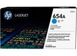 HP Tonerkartusche "HP original Toner 654, Farben M/C/Y/B Größen A+X", blau (cyan), Tonerpatronen, Tonerkartusche