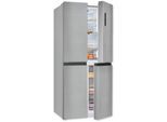 EXQUISIT Multi Door "MD425-150-040C", Energieeffizienz: C, silber (inoxlook), B:79cm H:180cm T:70cm, Kühlschränke, Multi Door