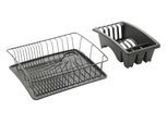 Geschirrständer METALTEX "Aquatex Plus Spülkorb", schwarz (matt schwarz), B:31,5cm H:35,5cm T:12,8cm, Metall, Geschirrständer, Geschirrständer, TouchTherm-Beschichtung