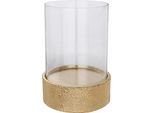 Kerzenhalter EGLO LIVING "KANMAW Windlicht - dekorative Kerze - Brass Chic", gold (messing, klar), Glas, Metall, Kerzenhalter, Kerzenhalter, Deko wohnlich für Wohnzimmer, Schlafzimmer, Flur oder Arbeitszimmer