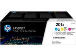 HP Tonerpatrone "HP original Toner 201 Farben: B/C/M/Y Größen: A+X", bunt (cyan, magenta, gelb), Tonerpatronen, Tonerpatrone