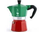 Espressokocher BIALETTI "La Mokina Italia", bunt (aluminiumfarben, bunt), 0,04 l, 2, Kaffeemaschinen, Espressokocher, 1 Tasse
