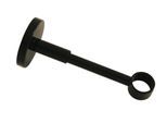 Träger GARDINIA "Wandträger geschlossen für Gardinenstange" Gr. 1, schwarz, B:2cm L:12cm, Gardinenstangenhalterungen, Träger, Serie Einzelprogramm Chicago Ø 20 mm