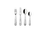 Kinderbesteck VILLEROY & BOCH "Kinderbesteck Walk like an Elephant 4er Set silber", silber, 4 tlg., Essbesteck-Sets, Kinderbesteck