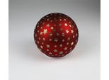 LED Dekoobjekt AM DESIGN "rote Glaskugel mit drehbaren Sternen", rot, Ø:18cm, Leuchten, LED Dekoobjekt, Ø: 18 cm