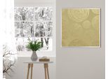 Leinwandbild QUEENCE "Abstrakt", braun (farbe rahmen: silber, farbe bild(er): braun), B:50cm H:50cm T:2cm, Canvas, Holzrahmen, Bilder, Leinwandbild, mit einem Schattenfugenrahmen veredelt