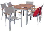 Garten-Essgruppe MERXX "Naxos", beige (natur), Sitzmöbel-Sets, Garten-Essgruppe