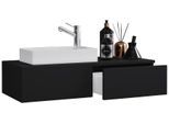 Waschtisch VCM "2-tlg. Gäste WC Waschplatz Waschtisch schmal Gudas", schwarz, B:85cm T:35cm, Waschtische, Waschtisch