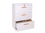 Hängeregisterschrank MCW-A10, Aktenschrank Büroschrank Stahlschrank, A4 abschließbar ~ 103x76x46cm weiß