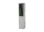 Schließfach MCW-G88, Schließfachschrank Wertfachschrank Spind, Metall 185x38x45cm grau