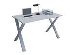 Schreibtisch VCM "Schreibtisch Bürotisch Computertisch 110x50 Lona X", weiß (silber, weiß), B:110cm T:50cm, Tische, Schreibtisch