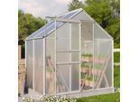 Gewächshaus VITAVIA "Luna 2500", silber (silberfarben), B:195cm H:197cm T:131cm, Gewächshäuser, Gewächshaus