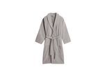 Bademantel GANT "Bademantel JACQUARD HERRINGBONE ROBE 1er Pack" Gr. S, grau, S, Obermaterial: 100% Baumwolle CO., Hausmäntel, Bademantel