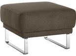 Hocker HOME AFFAIRE "Apiro", braun (coffee), B:65cm H:47cm T:65cm, Hocker, Hocker, passend zur Serie Aprio in Stoff
