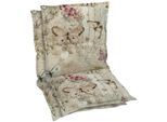 Sesselauflage GO-DE, rosa (creme, braun, rose), B:100cm H:5,5cm T:50cm, Bezug: 65% Polyester, 35% Baumwolle, Polsterauflagen, Sesselauflage