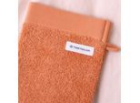 Waschhandschuh TOM TAILOR HOME "Waschhandschuh COLOR BATH", rot (schwarz coral), B:16cm L:21cm, Frottier, Frottier, Handtücher, Waschhandschuh
