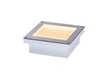 LED Einbauleuchte PAULMANN "Brick IP67 eckig 100x100mm 1W 18lm 230V Edelstahl", silber (edelstahlfarben), B:10cm H:4,2cm T:10cm, Leuchten, LED Einbauleuchte, Bodeneinbauleuchte Smart Home Zigbee 3.0, Insektenfreundlich