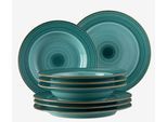 Tafelservice MÄSER "Prospero", blau, 8, Geschirr-Sets, Tafelservice