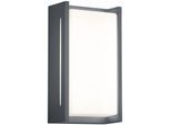 LED Außen-Wandleuchte TRIO LEUCHTEN "INDUS", grau (anthrazit), B:12,9cm H:23,3cm T:7,2cm, Leuchten, LED Außen-Wandleuchte, Wandleuchte Hauswand IP54 Fassadenbeleuchtung warmweiß 3000K, 23x12 cm