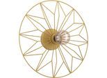 EGLO Wandleuchte "CASTANUELO Deckenlampe, Stahl, E27, Wohnzimmerlampe, Flurlampe, Lampe", gold (goldfarben), Ø 42,5cm H: 10,5cm, 1 Stk., Leuchten, Wand-/Deckenleuchte, Schlafzimmer, H10,5 x Ø42,5 cm, gold, 1X40W exkl., Wandleuchte
